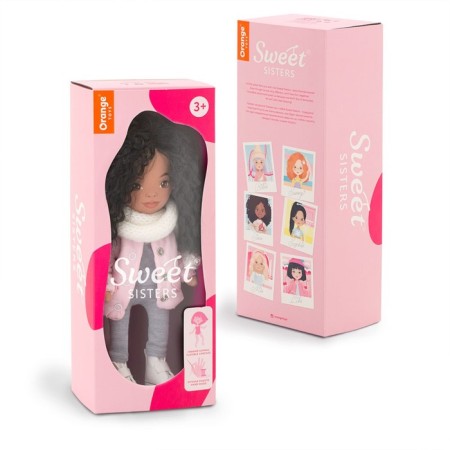 Soft doll "Tina in a pink jacket", 32 cm-1