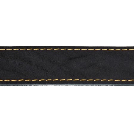 Leather collar on synthetic winterizer, 70 x 3.5 cm, Osh 45-60 cm, black-5