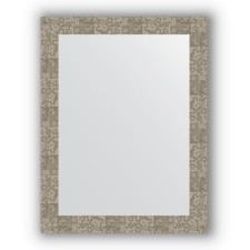 Mirror in the baguette frame - honeycomb titanium 70 mm, 66 x 86 cm, evoForm
