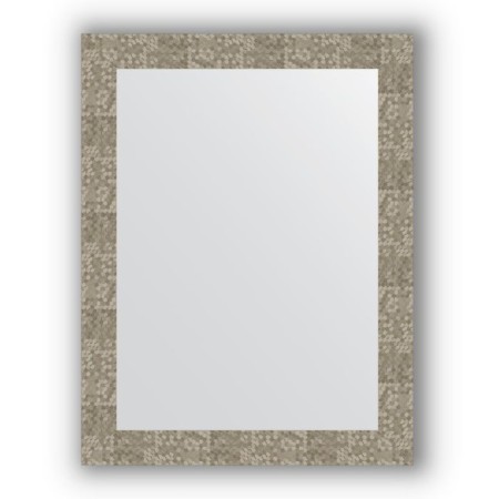 Mirror in the baguette frame - honeycomb titanium 70 mm, 66 x 86 cm, evoForm