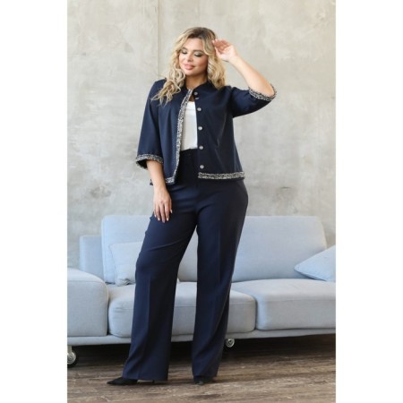 Female jacket, size 50, blue color-11