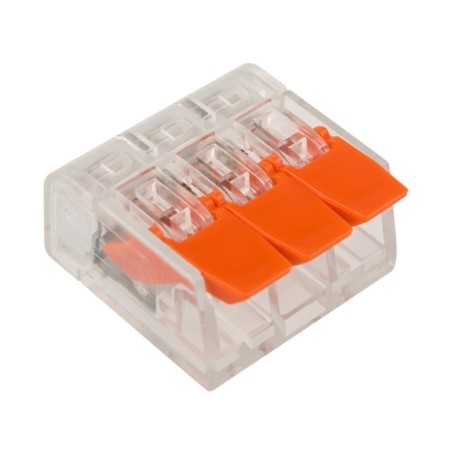 Universal compact terminal of QMS 221-413, 3-wire up to 4.0 mm² (20 pcs./Union) Rexant