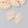 Decor for creativity Textile embroidery "Bow in yellow-white flowers" 7x5.5 cm