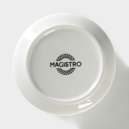 Porcelain sugarian with a spoon Magistro "sea breeze", 250 ml, white color-7