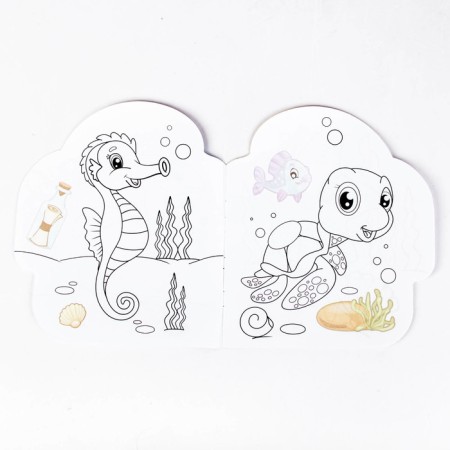 Coloring with stickers "Underwater World", 16 p.-1
