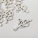 Decor Metal for creativity "Double Heart with an arrow" silver 1x2.3 cm