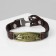 Male “Wing” bracelet, brown color with black gold, 21 cm