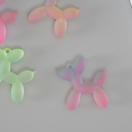 Suspension for creativity Plastic "Air Ball - Dog" MIX MOTAL 1.1x4.5x4.7 cm-2