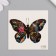 Tattoo on the body black "butterflies with flowers" set 4 pcs 6x6 cm