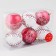 Set of balls plastic D-8 cm, 6 pcs "Noch" ornament, red white