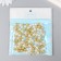 Beads for creativity plastic "white with gold" set 30 g d = 0.8 cm 12x16 cm