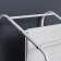 Rabberry with a basket for linen and crossbars, 2 tier, white color, 38x35x160 cm