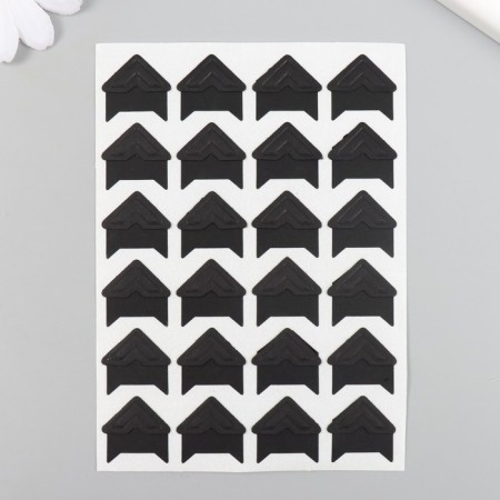 A set of corners with a pocket for photos 24 corners "Style" black 12.5x9 cm-3