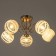 Aurika chandelier 5he27 40W gold 55x55x27 cm Bayerlux