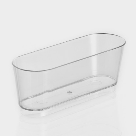 Kremanka plastic disposable oval "lemoncello", 100 ml, transparent color-2