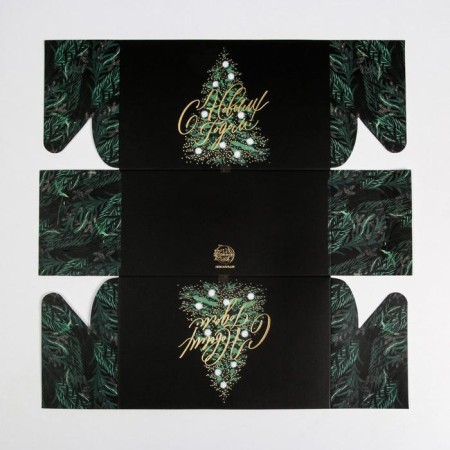 Box for Capcake "Christmas tree", 16 x 8 x 10 cm, new year-4