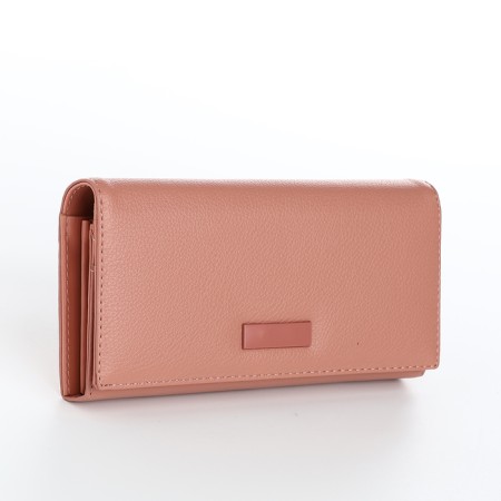 Women's wallet on magnets, pink color