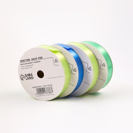 Tape for decor and gifts, light green, 2 cm x 45 m-1