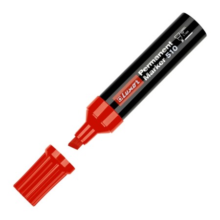 Permanent industrial marker 5-7 mm Luxor "510", beveled, red-2