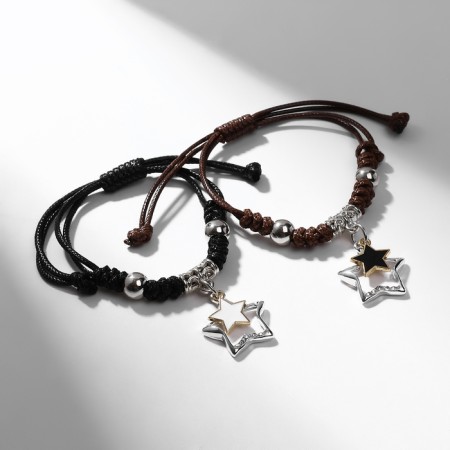 Bracelets "Demetrons" stars, black-brown color, l = 12.5 cm-1
