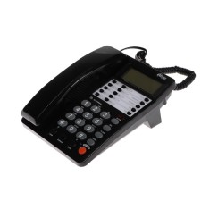 Phone Ritmix RT-495, Caller ID, single-button set, room memory, speakerphone, black