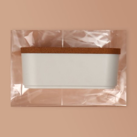 Korely cosmetic storage container, with a lid, 15.9 × 11.4 × 6.5 cm, ivory color-4