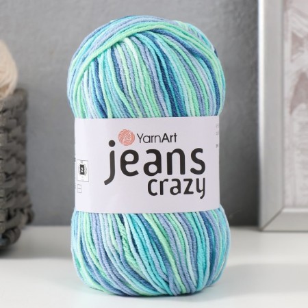 Yarn "Jeans Crazy" 55% cotton, 45% acrylic 160m/50g (7204 print)