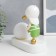 Souvenir Polystone Light "Baby in a white cap, with a gold bubble at the ball" 16.5x8x16 cm