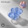Ring "Molecules", Blue color, 17 size