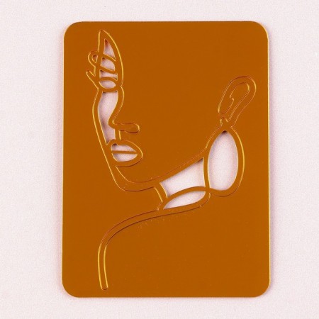 Decoration for the cake "Girl with earring", color gold