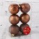 Set of balls plastic D-6 cm, 6 pcs "Morocco" brown