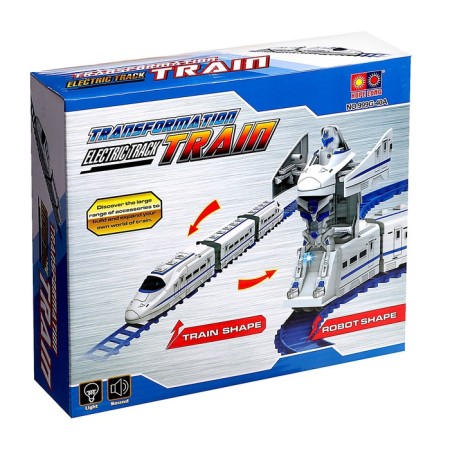 Robot railway, works from batteries, light and sound-5