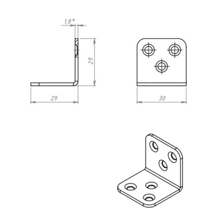Corner Furniture Tundra Krep 30x30 zinc, 1 pc.-1