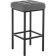 Har lobe metal stool/eco-leather, black/dark gray 35x35x65 cm