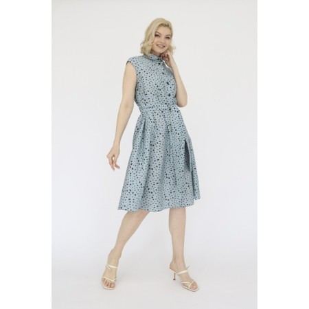 Viscose dress with a belt, size 42-5