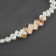 Picking for curtains “bricks”, gum pearls, 2.2 × 7.5 cm, 2 × 45 cm, white/gold color
