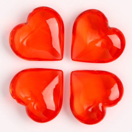 Plastic sores are decorative, set of 100 pcs., Size 1 pc. - 2 × 2 cm, red color-5