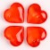 Plastic sores are decorative, set of 100 pcs., Size 1 pc. - 2 × 2 cm, red color