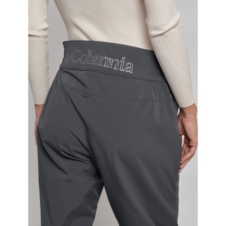 Warmed female trousers, size 50, gray color-14