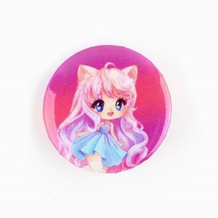 Metal icon, sunset "anime for children", d = 2.5 cm, mix-7