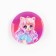 Metal icon, sunset "anime for children", d = 2.5 cm, mix