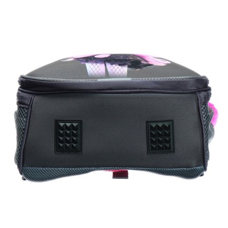 School backpack 38 x 30 x 16 cm, ergonomic back, stavia "anime with a toy, gray-6