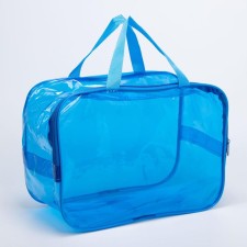Cosmetic bag with lightning, blue color