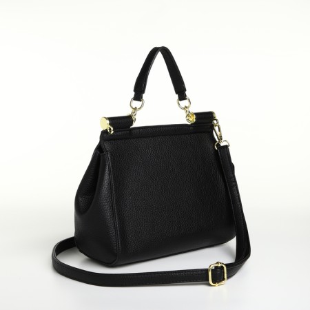 Women's bag on magnet Textura, small size, black color-3