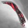 Wooden souvenir "Babois knife. Cerambit", black with red lines