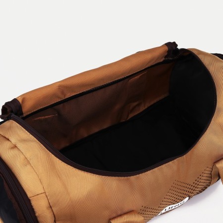 Sports bag with lightning, 2 outer pockets, long belt, mustard color-3
