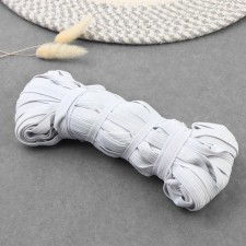 Rubber band, 10 mm, 25 m, white color