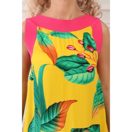 Women's dress, size 42, yellow color-11