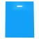 Polyethylene package with a cut handle, blue 40-50 cm, 60 μm