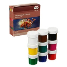 Acrylic paint, set of 9 colors x 20 ml, gamut 